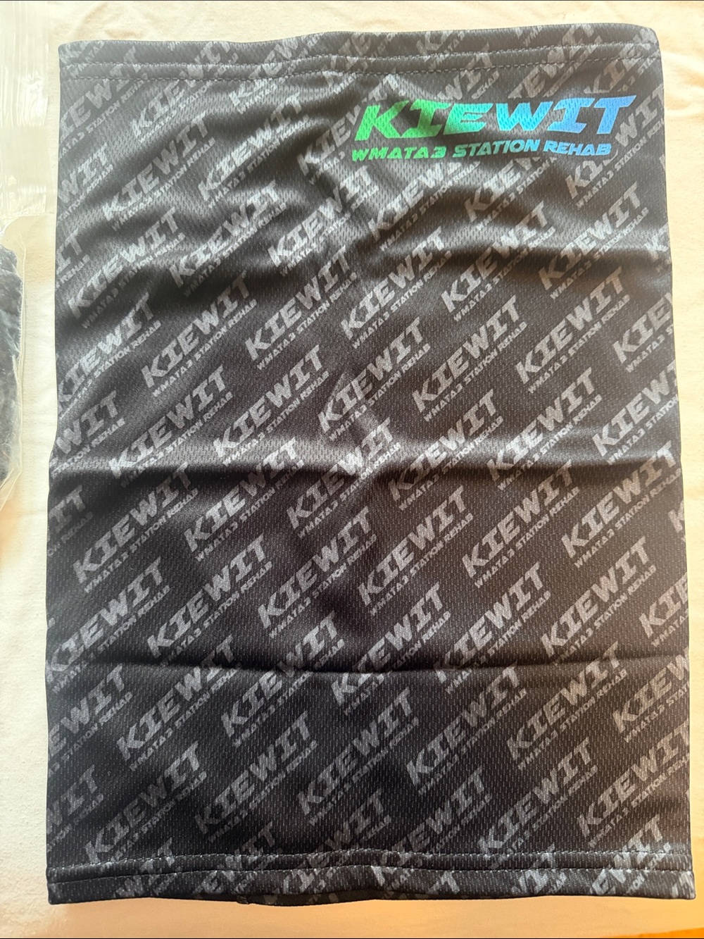 Black Branded Neck Gaiter Face Mask